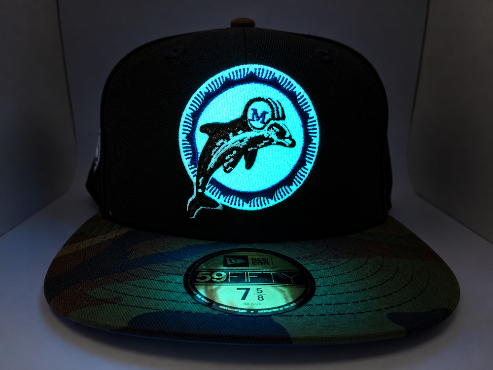 New Era Miami Dolphins Hat Young Dolph Inspired Glow Camo 59FIFTY 7 5/8 Rare 1/6